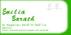emilia barath business card